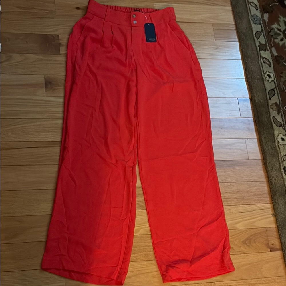 Vibrant Red Women's Pants